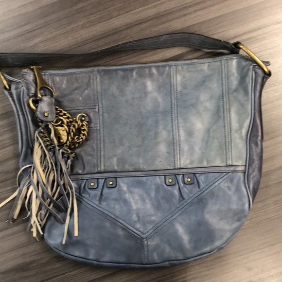 Juicy Couture Colonial Blue Leather XLARGE Hobo - Picture 9 of 13